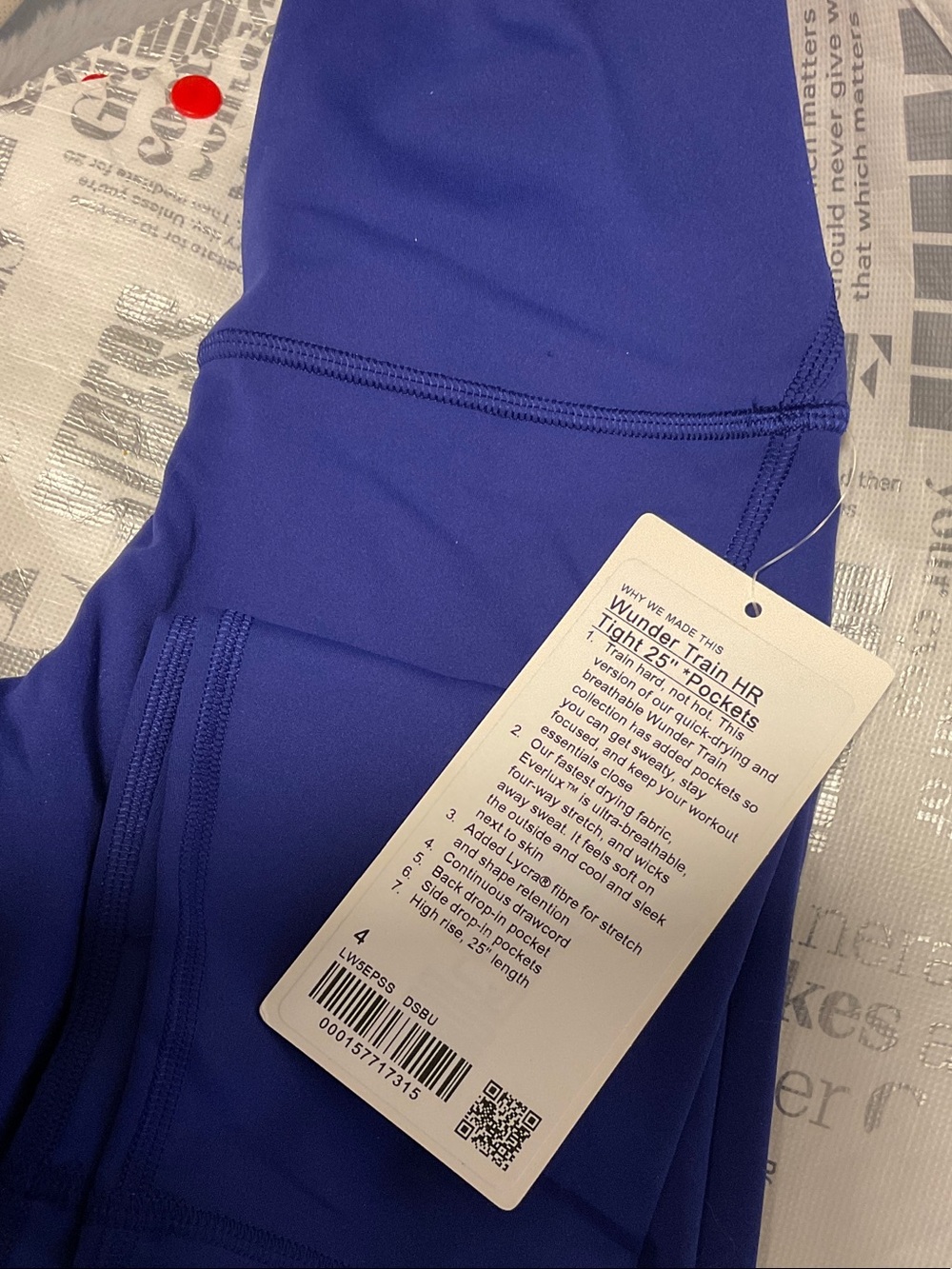 G-Lululemon Wunder Train High-Rise Tight in Deep Blue